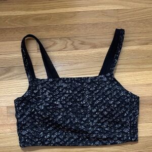 Lululemon Black Pattern Crop Top